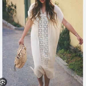 Winter Lennon Crochet Lace Boho Beach Gauze Maxi Dress ONE SIZE